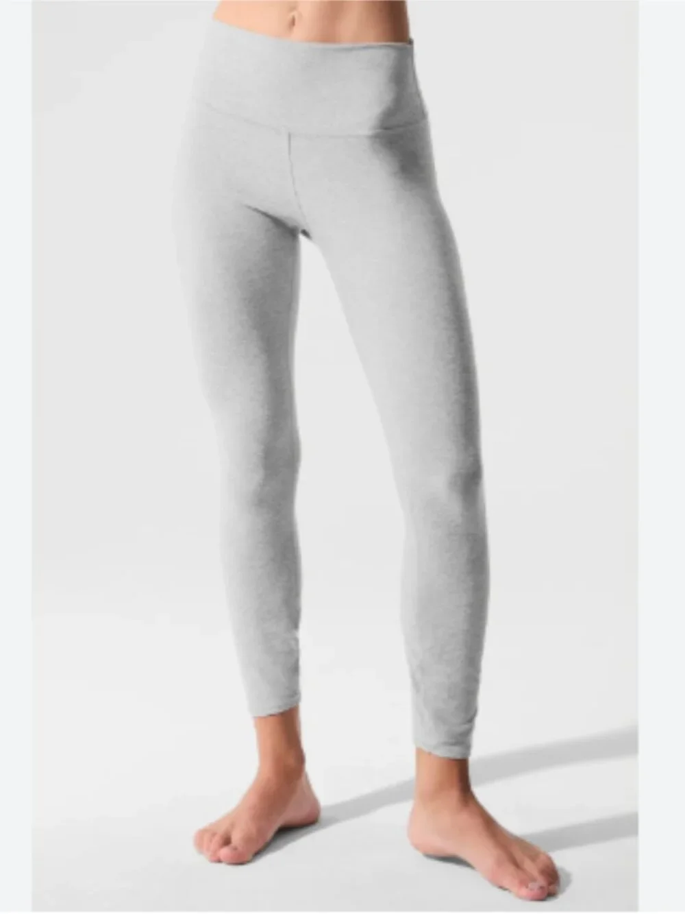 ALO Yoga Alosoft High-Waist 7/8 Highlight Legging Athletic Heather Grey Size XS